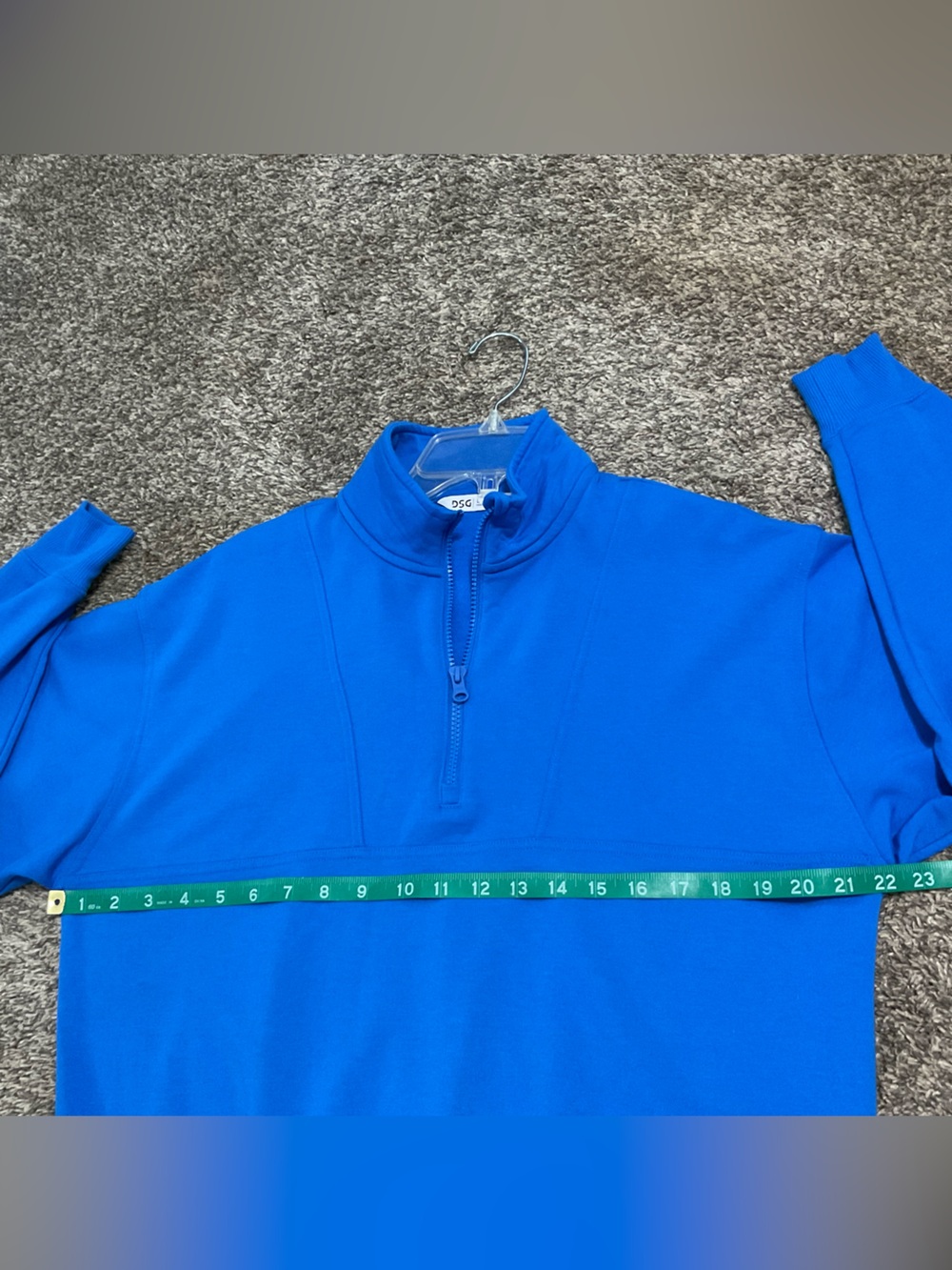 DSG So Soft Blue Half-Zip Pullover Sweatshirt - Large - Picture 7 of 8